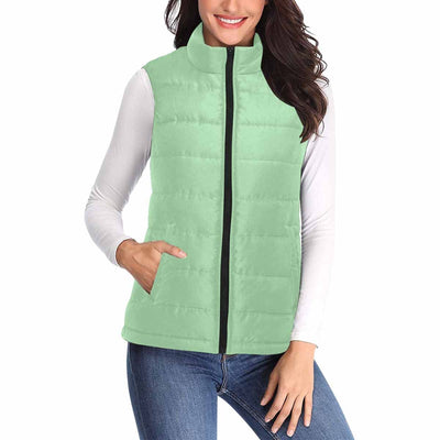 Womens Puffer Vest Jacket / Celadon Green - Womens | Jackets | Puffer Vests