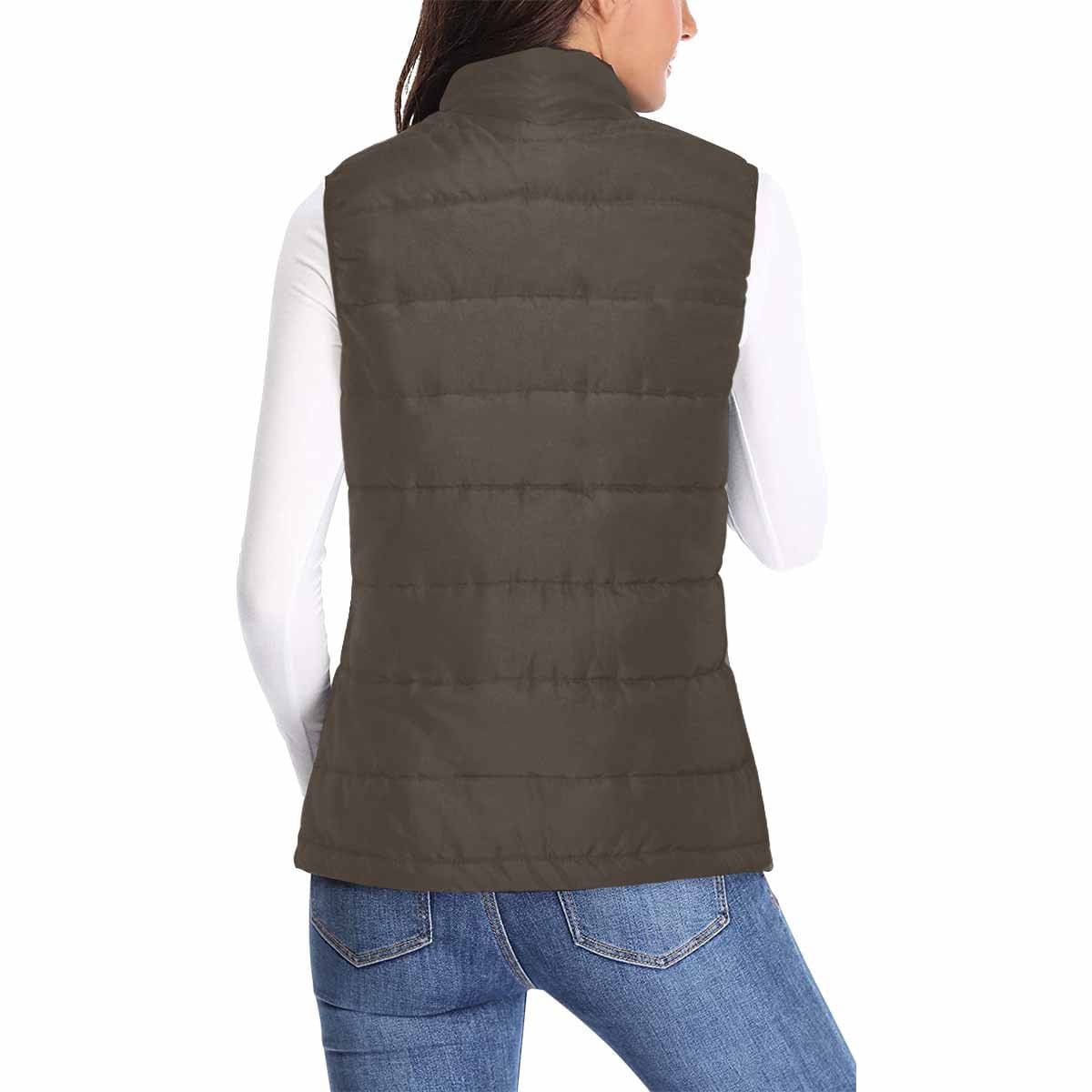 Womens Puffer Vest Jacket / Dark Taupe Brown - Womens | Jackets | Puffer Vests
