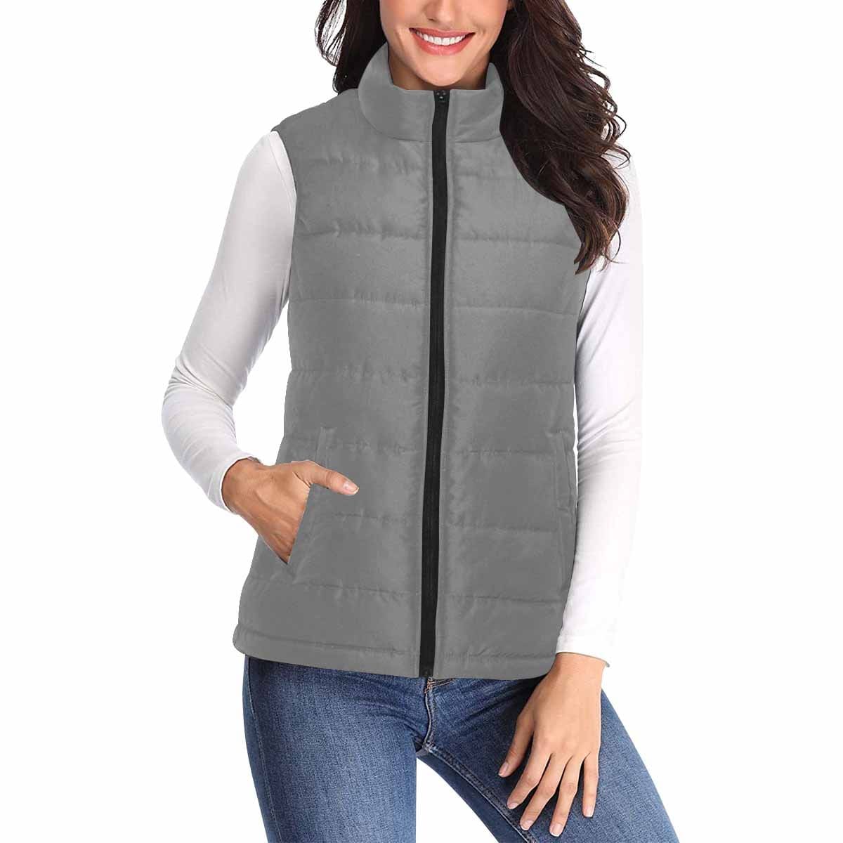 Womens Puffer Vest Jacket / Gray - Womens | Jackets | Puffer Vests