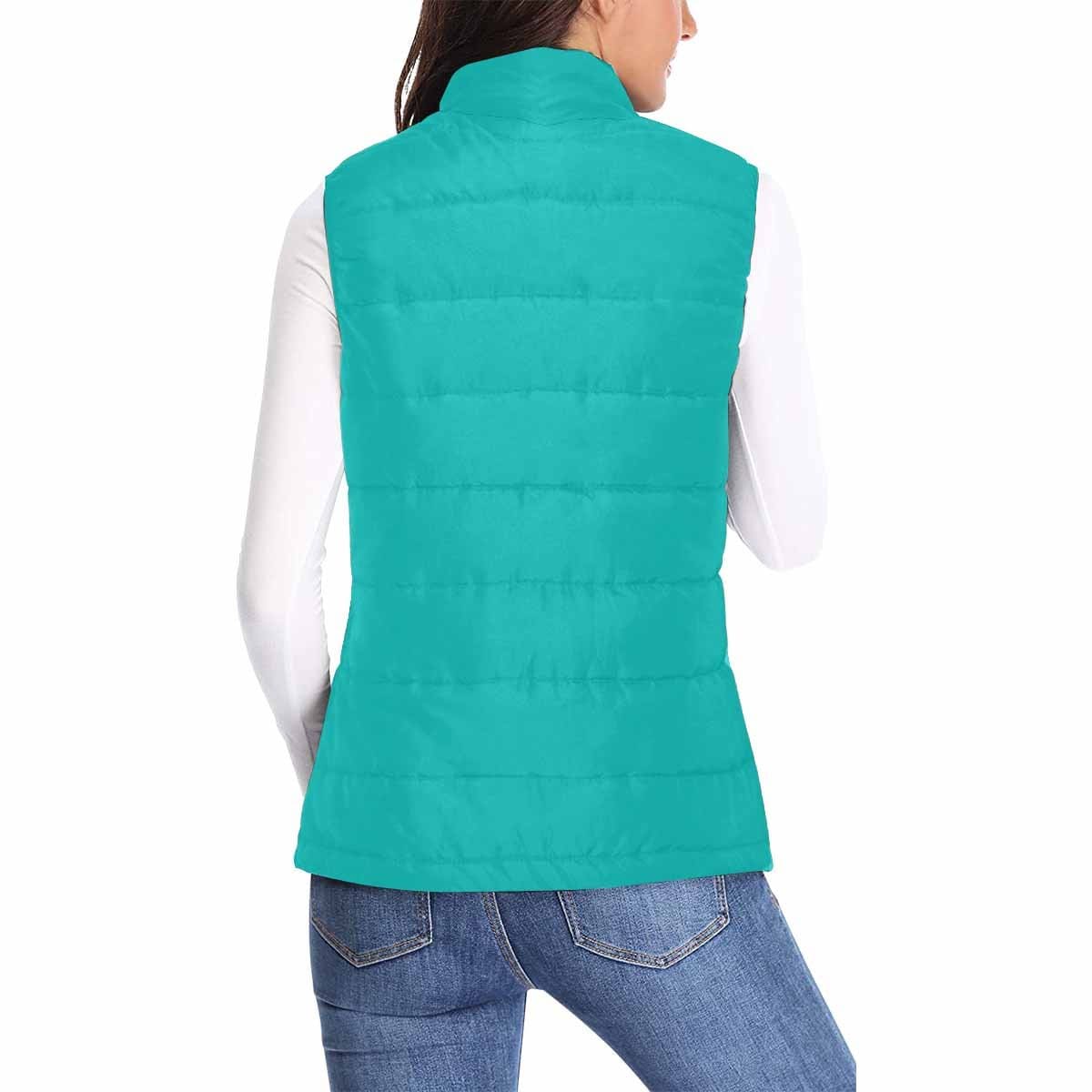 Womens Puffer Vest Jacket / Greenish Blue - Womens | Jackets | Puffer Vests