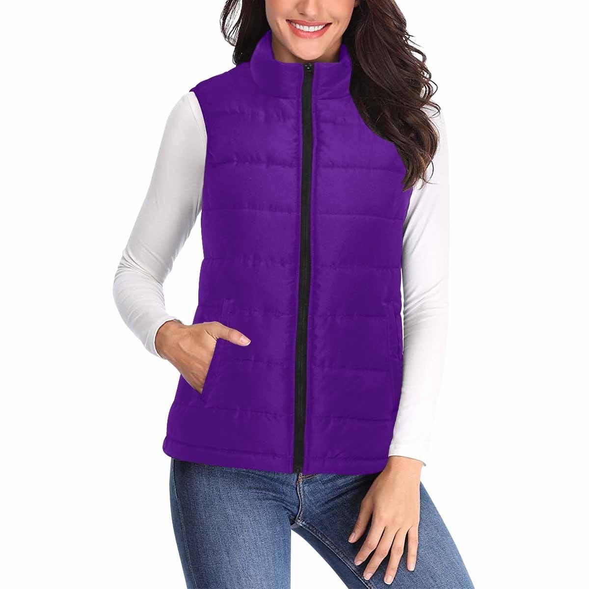Womens Puffer Vest Jacket Indigo Purple - Womens | Jackets | Puffer Vests