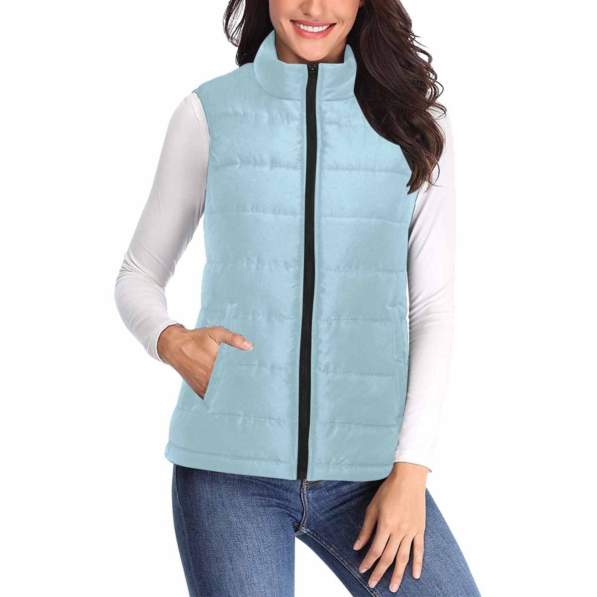 Womens Puffer Vest Jacket / Light Blue - Womens | Jackets | Puffer Vests