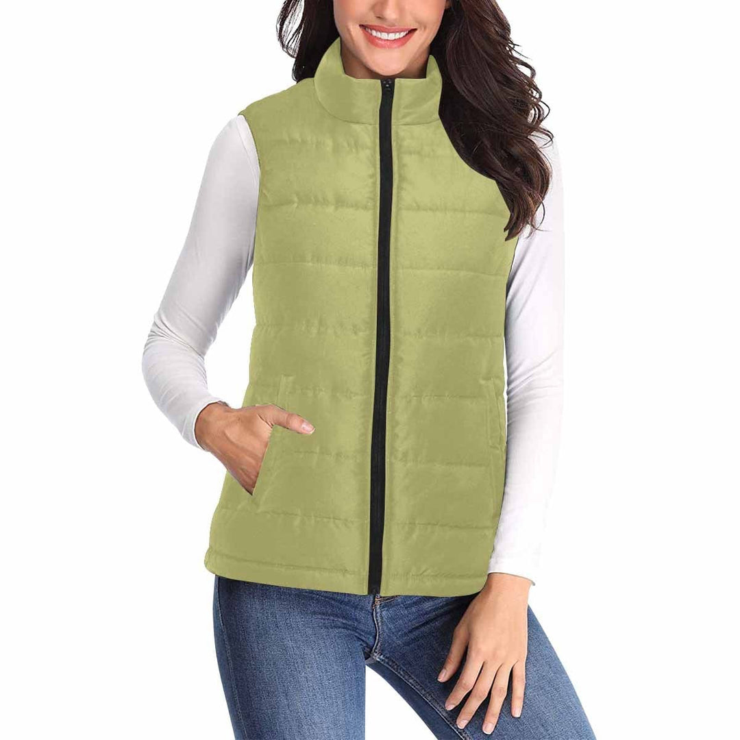 Womens Puffer Vest Jacket / Olive Green - Womens | Jackets | Puffer Vests