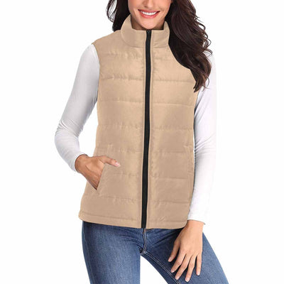 Womens Puffer Vest Jacket / Pale Brown - Womens | Jackets | Puffer Vests