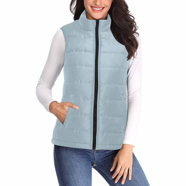 Womens Puffer Vest Jacket / Pastel Blue - Womens/Jackets/Puffer Vests