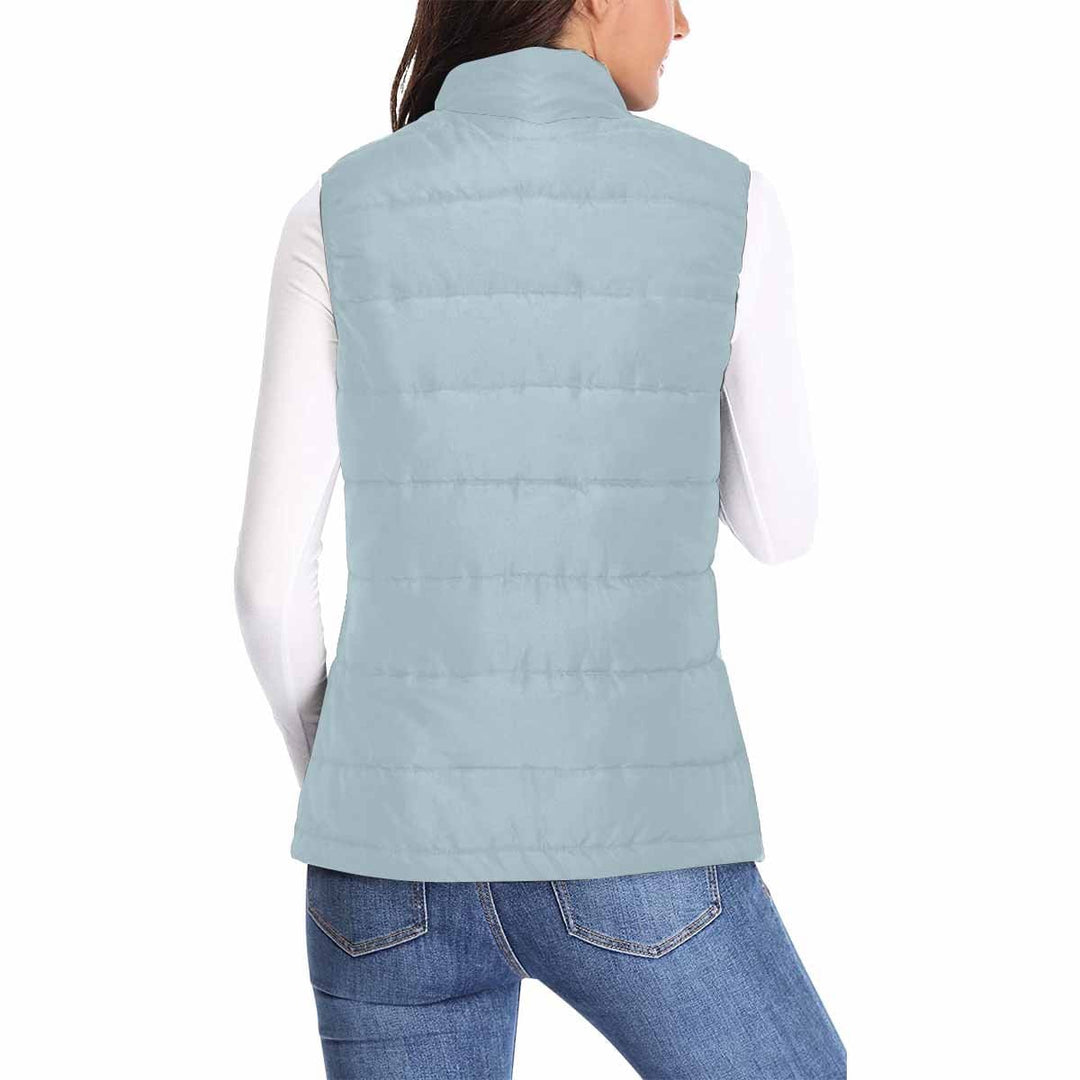 Womens Puffer Vest Jacket / Pastel Blue - Womens/Jackets/Puffer Vests