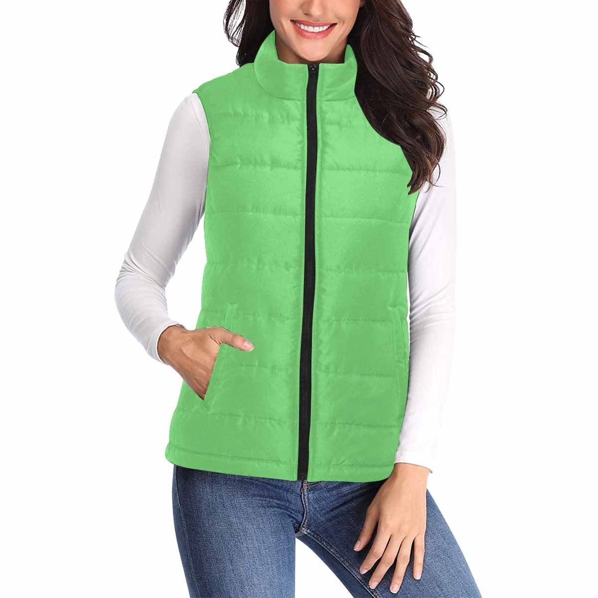 Womens Puffer Vest Jacket / Pastel Green - Womens | Jackets | Puffer Vests