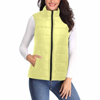 Womens Puffer Vest Jacket / Pastel Yellow - Womens | Jackets | Puffer Vests