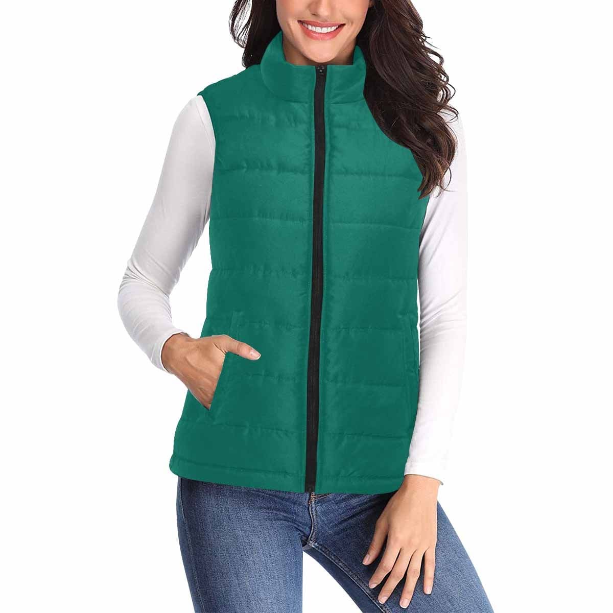Womens Puffer Vest Jacket / Teal Green - Womens | Jackets | Puffer Vests