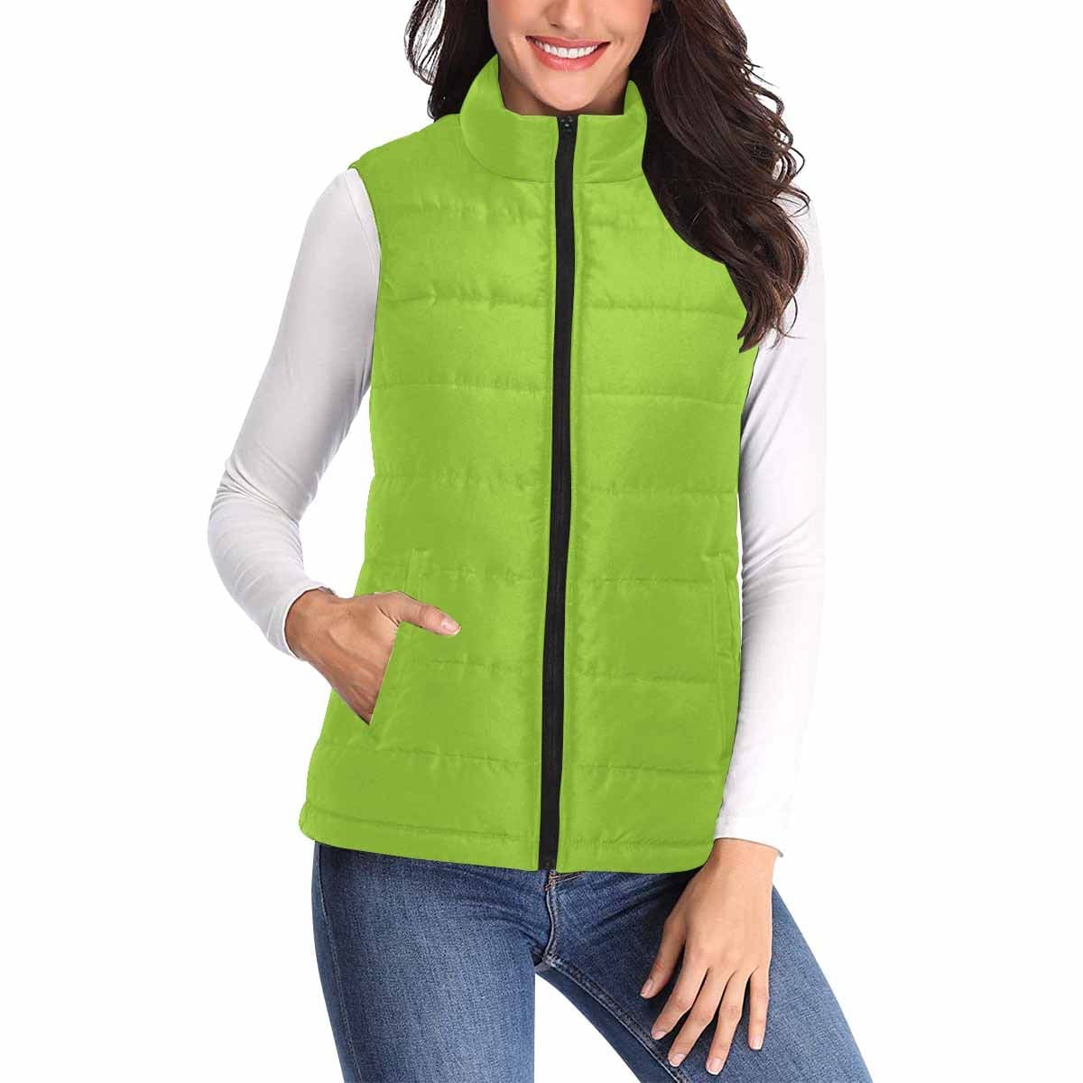 Womens Puffer Vest Jacket / Yellow Green - Womens | Jackets | Puffer Vests