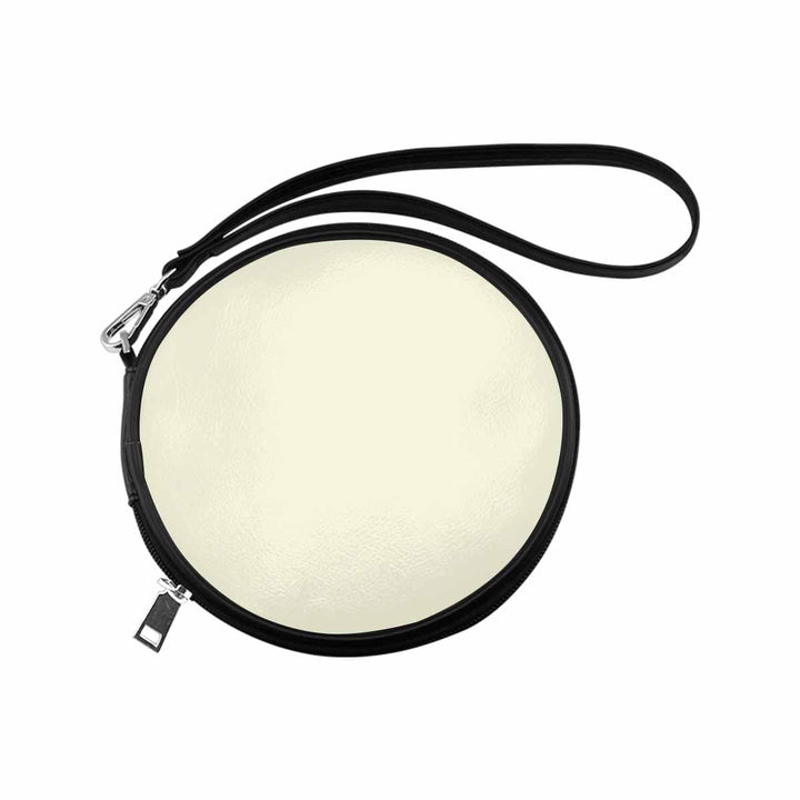 Womens Round Handbag Beige - Bags | Round Wristlets