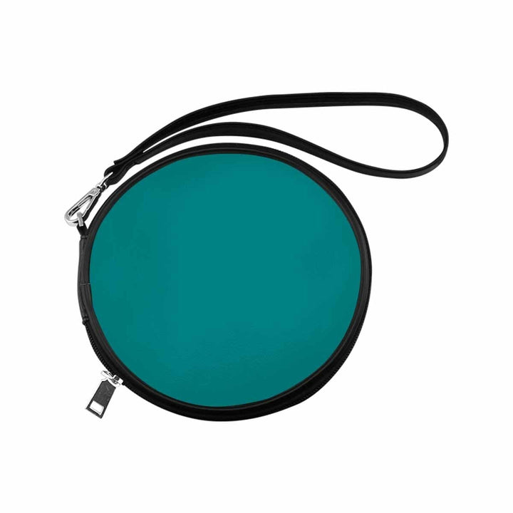 Womens Round Handbag Dark Teal Green - Bags | Round Wristlets