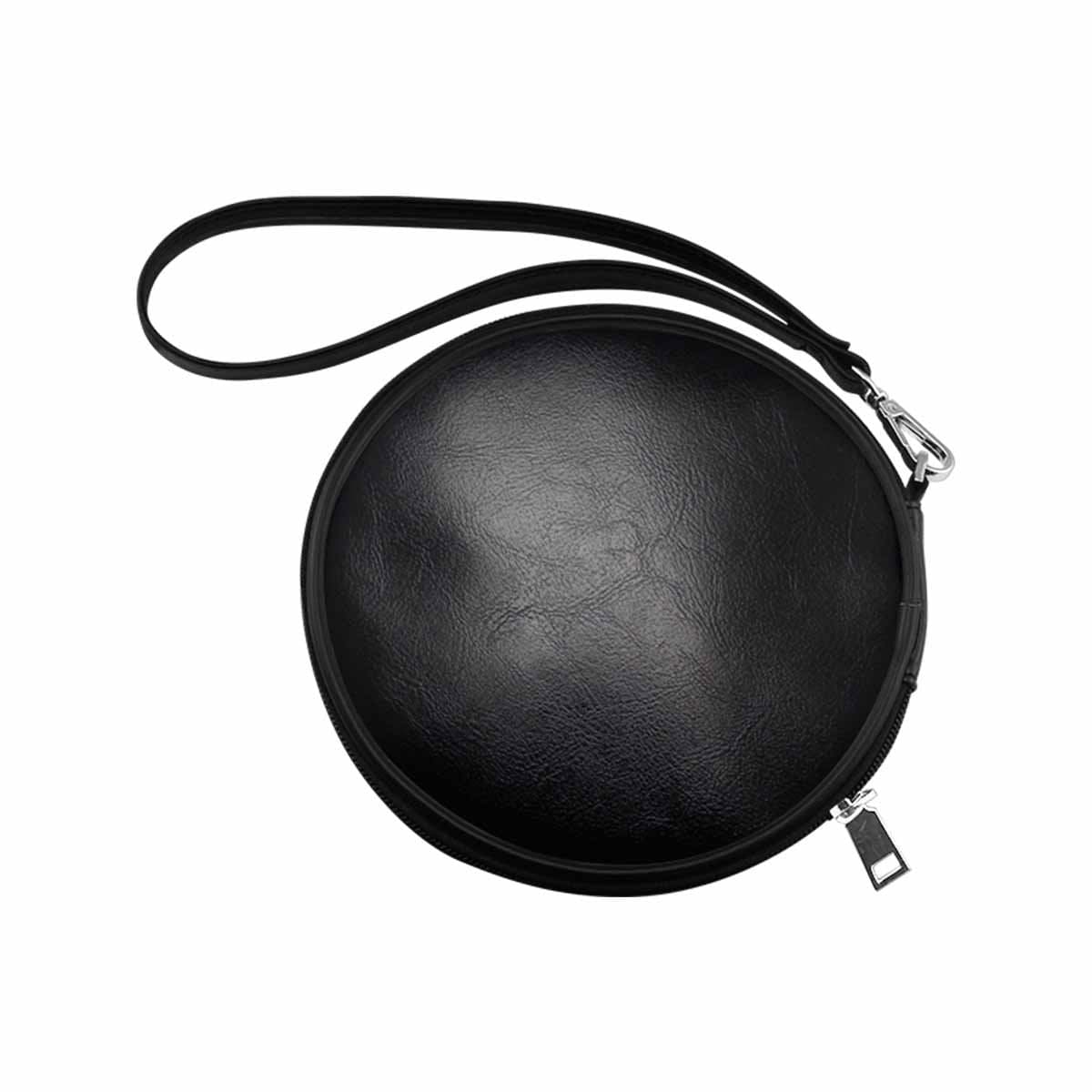 Womens Round Handbag Ebony Black - Bags | Round Wristlets
