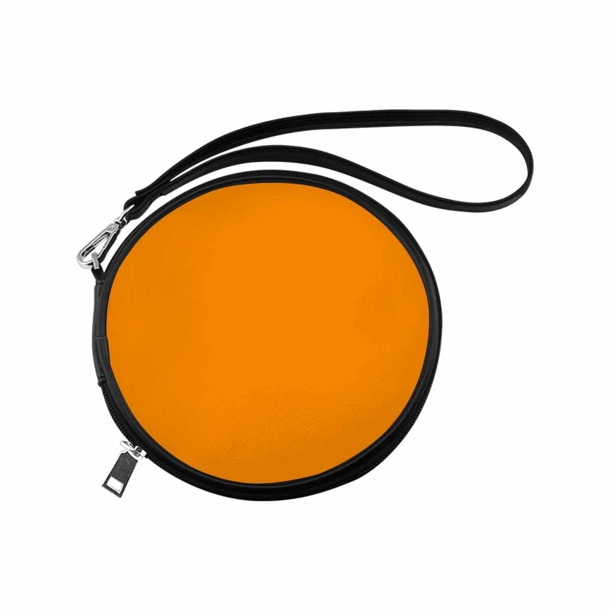 Womens Round Handbag Tangerine Orange - Bags | Round Wristlets