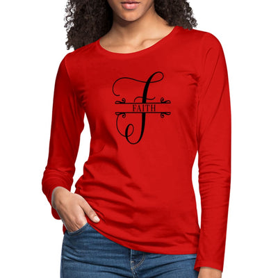 Womens Long Sleeve Graphic Tee Faith Print - Womens | T-Shirts | Long Sleeves
