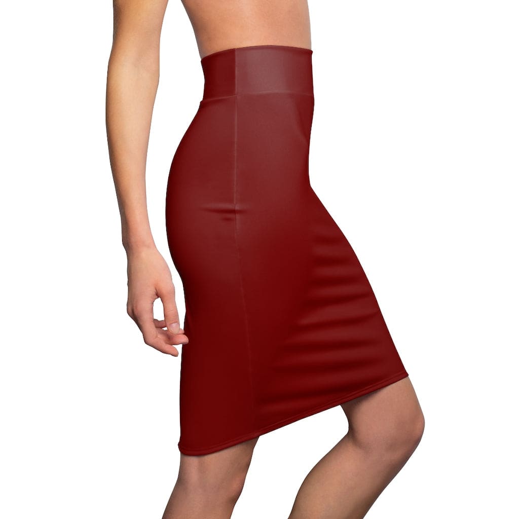 Womens Skirt Maroon Pencil Skirt - Womens | Skirts