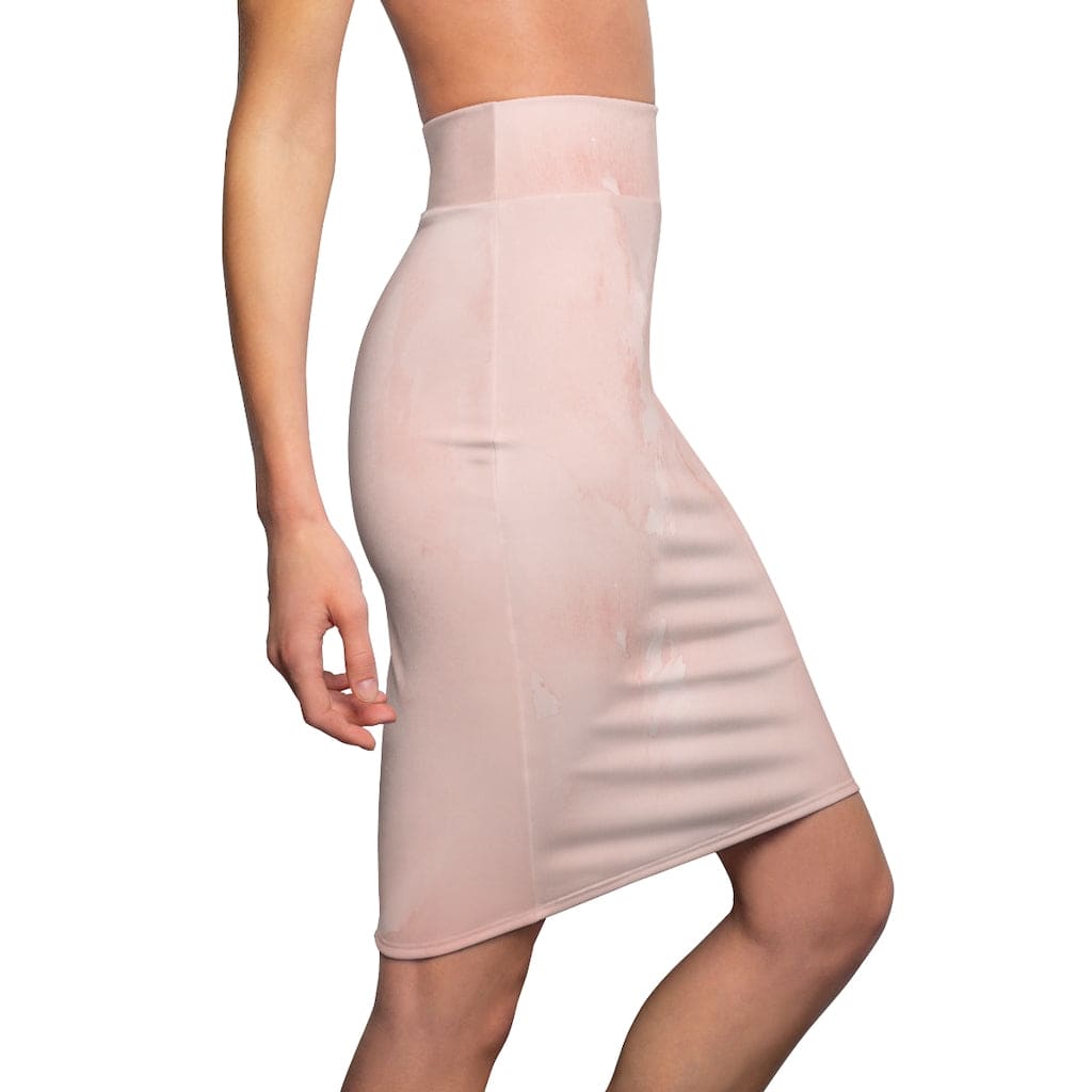 Womens Skirt Peach Marble High Waist Pencil Skirt S31881 - Womens | Skirts
