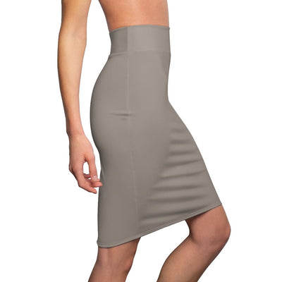 Womens Skirt Taupe Brown Pencil Skirt - Womens | Skirts