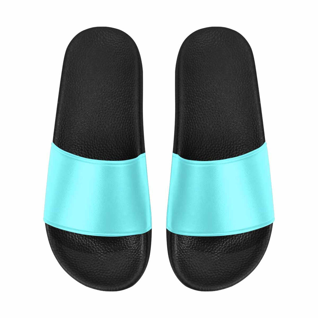 Womens Slide Sandals Cyan Blue - Womens | Slides