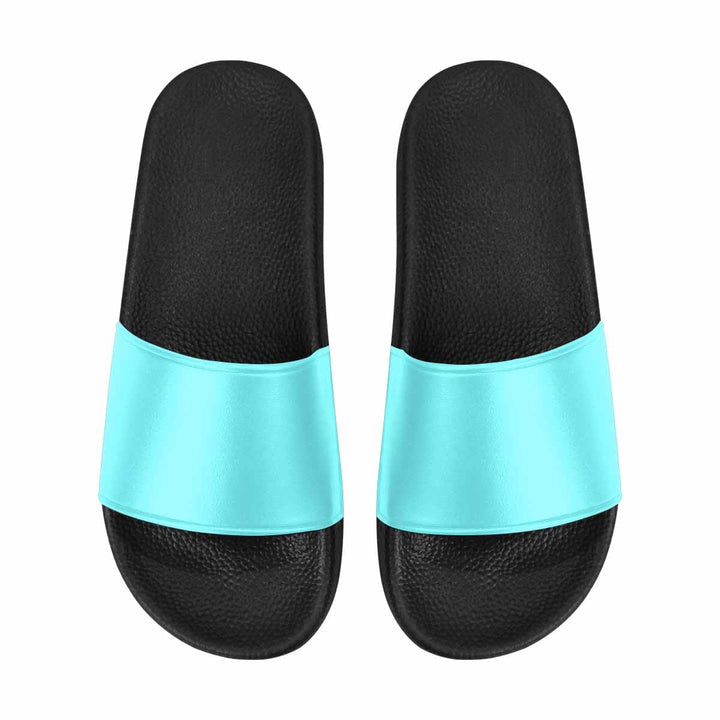 Womens Slide Sandals Cyan Blue - Womens | Slides