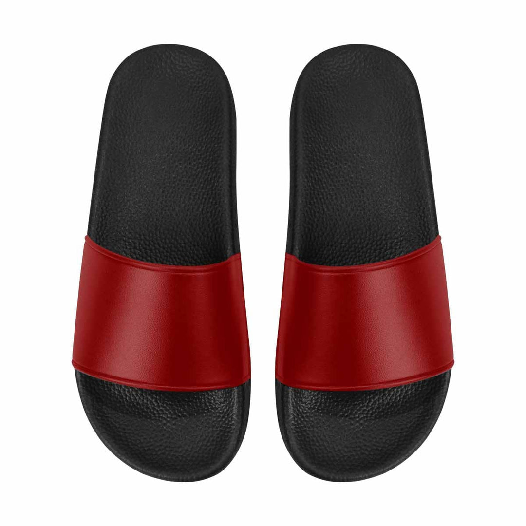 Womens Slide Sandals Maroon Red - Womens | Slides