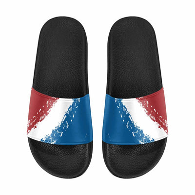 Womens Slide Sandals Red And Blue Print - Womens | Slides