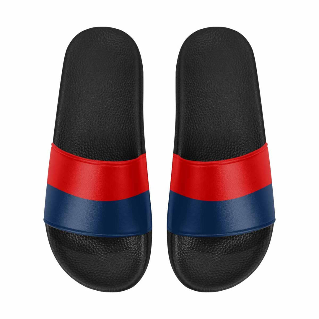 Womens Slide Sandals Red and Blue Print - Womens | Slides