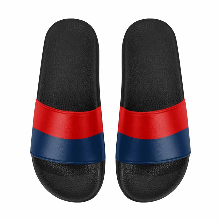 Womens Slide Sandals Red and Blue Print - Womens | Slides