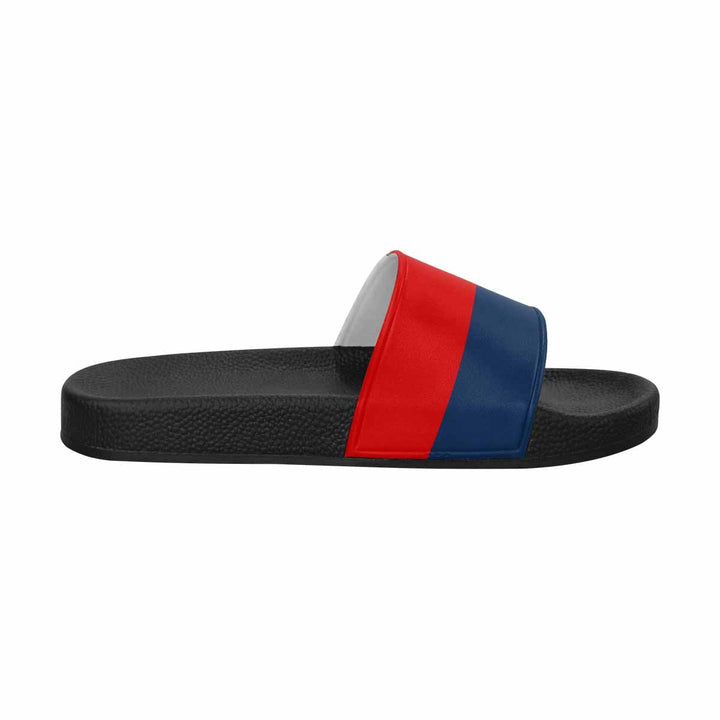 Womens Slide Sandals Red and Blue Print - Womens | Slides