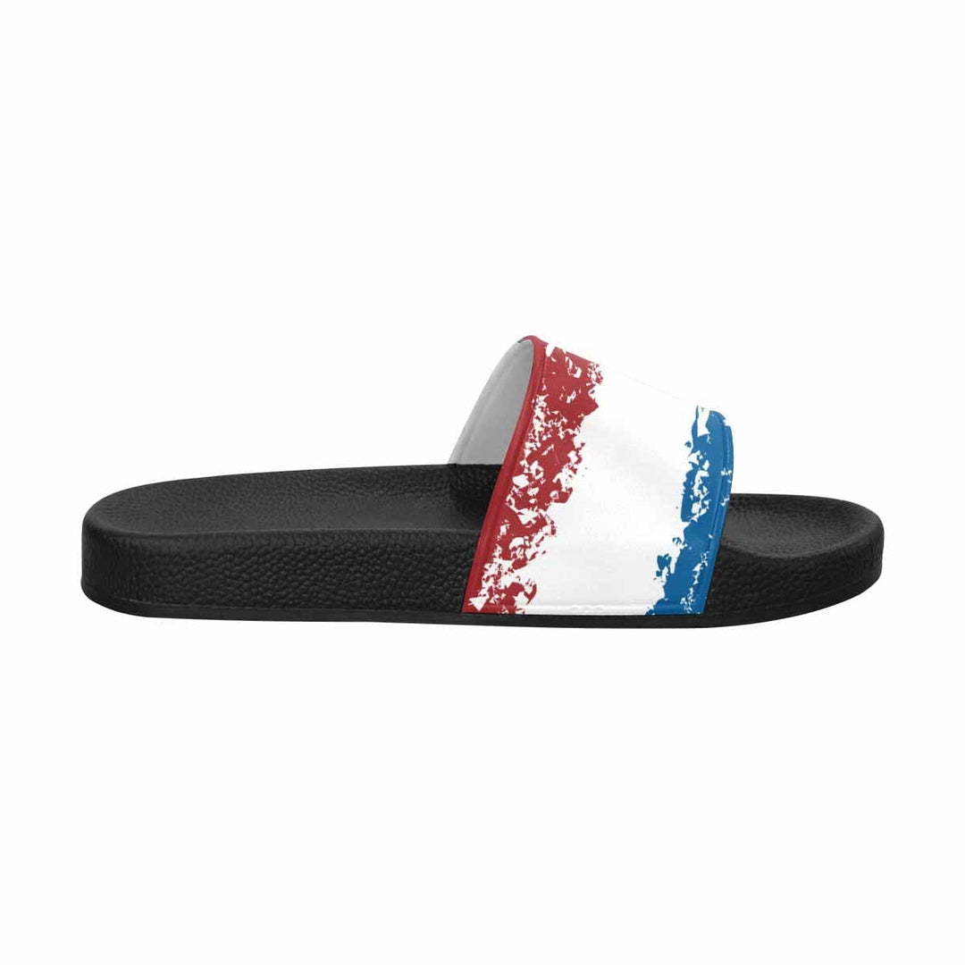 Womens Slide Sandals Red White Blue Print - Womens | Slides