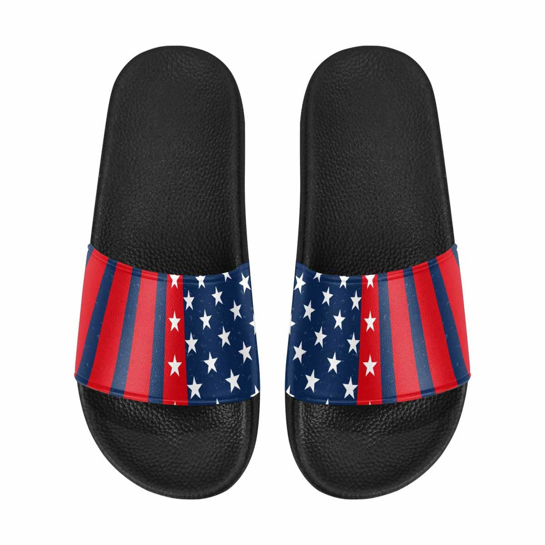 Womens Slide Sandals Stars and Stripes Print - Womens | Slides