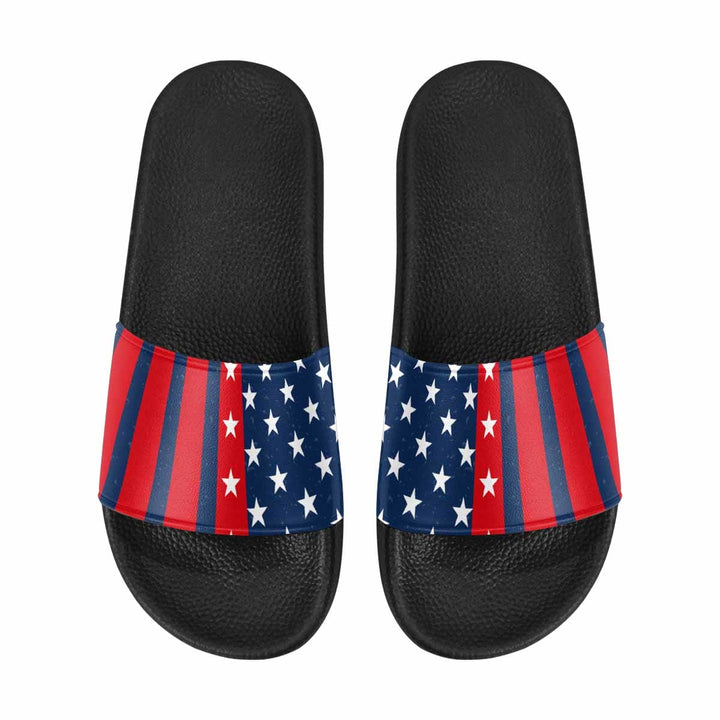 Womens Slide Sandals Stars and Stripes Print - Womens | Slides