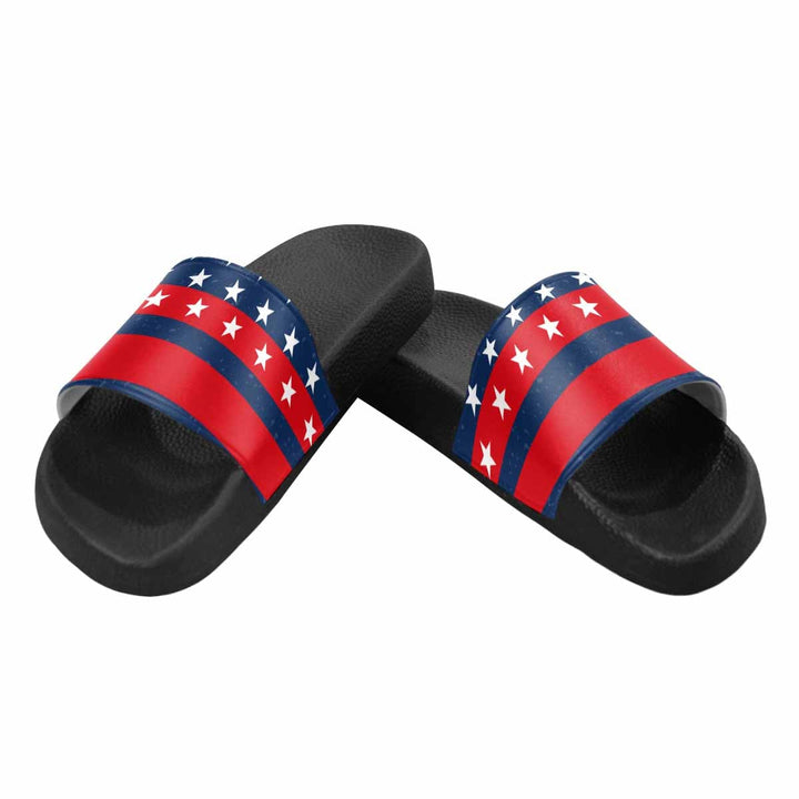 Womens Slide Sandals Stars and Stripes Print - Womens | Slides