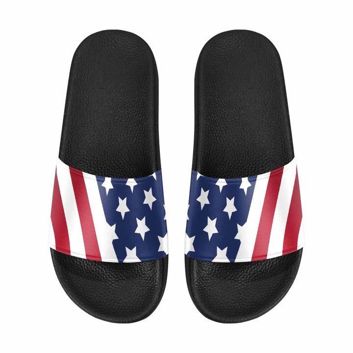 Womens Slide Sandals - Stars and Stripes Print - Womens/Slides