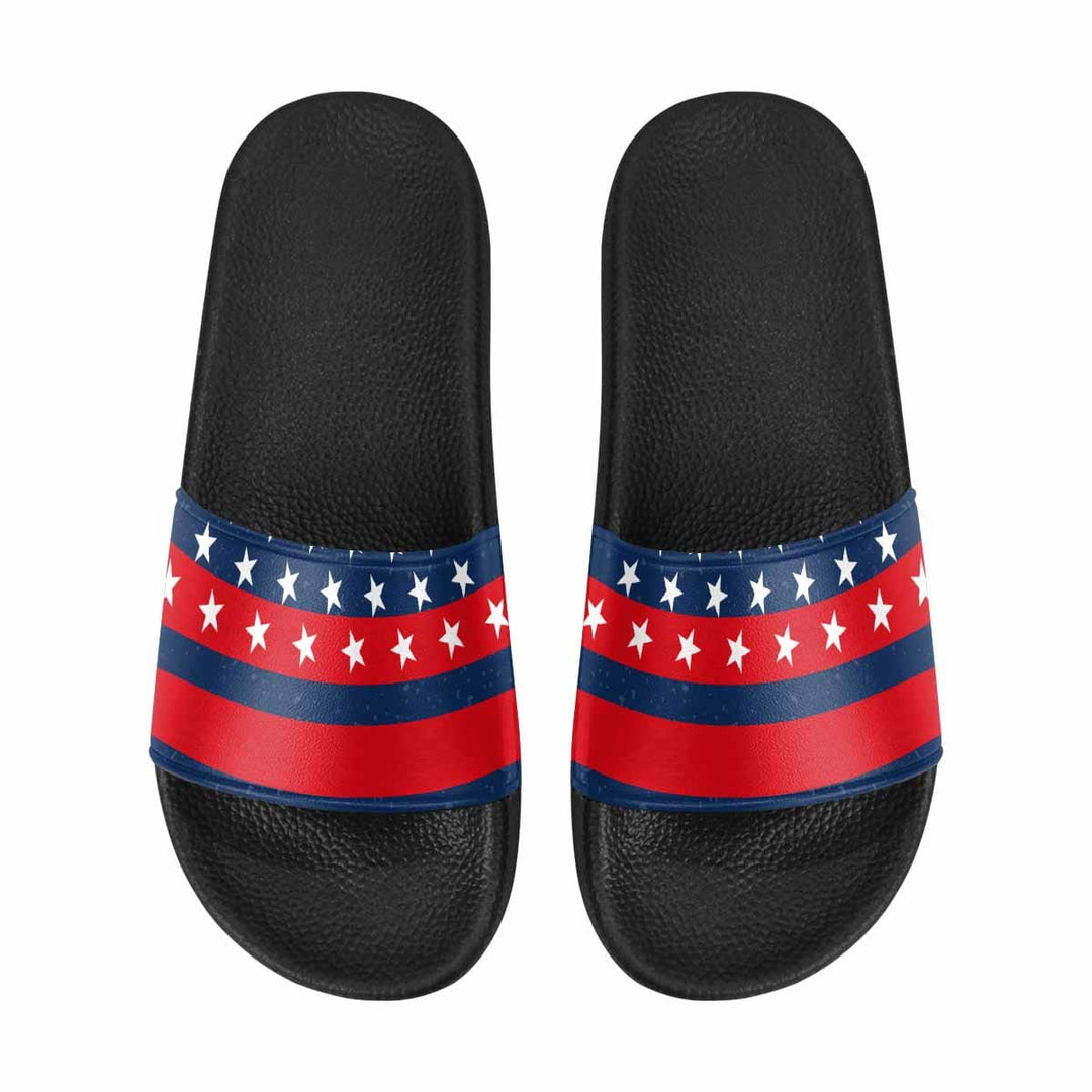 Womens Slide Sandals Stars and Stripes Print - Womens | Slides