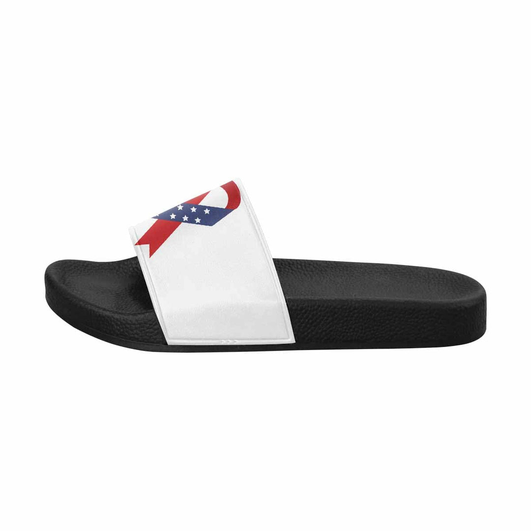 Womens Slide Sandals Stars And Stripes Ribbon Print - Womens | Slides