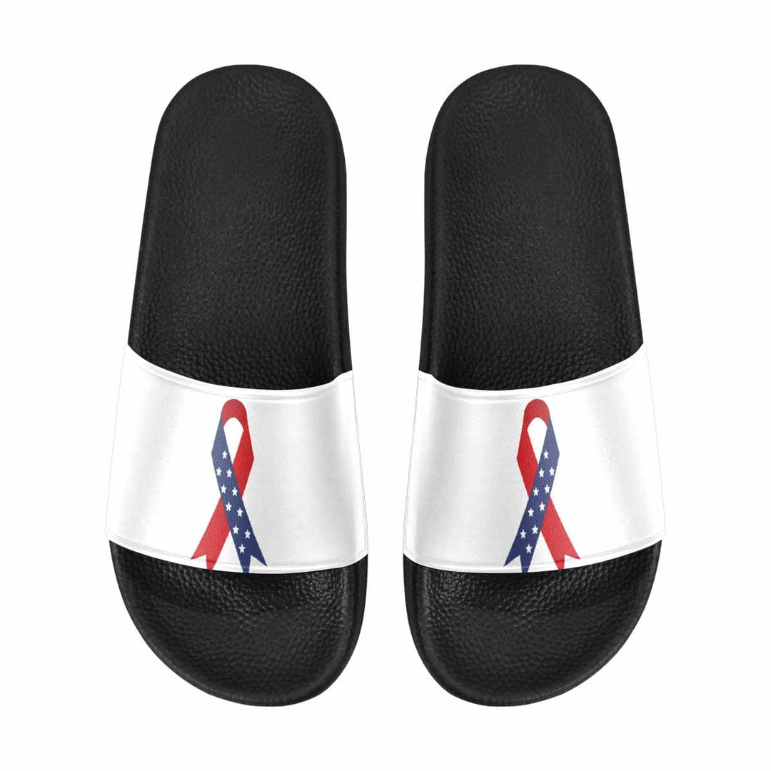 Womens Slide Sandals Stars And Stripes Ribbon Print - Womens | Slides