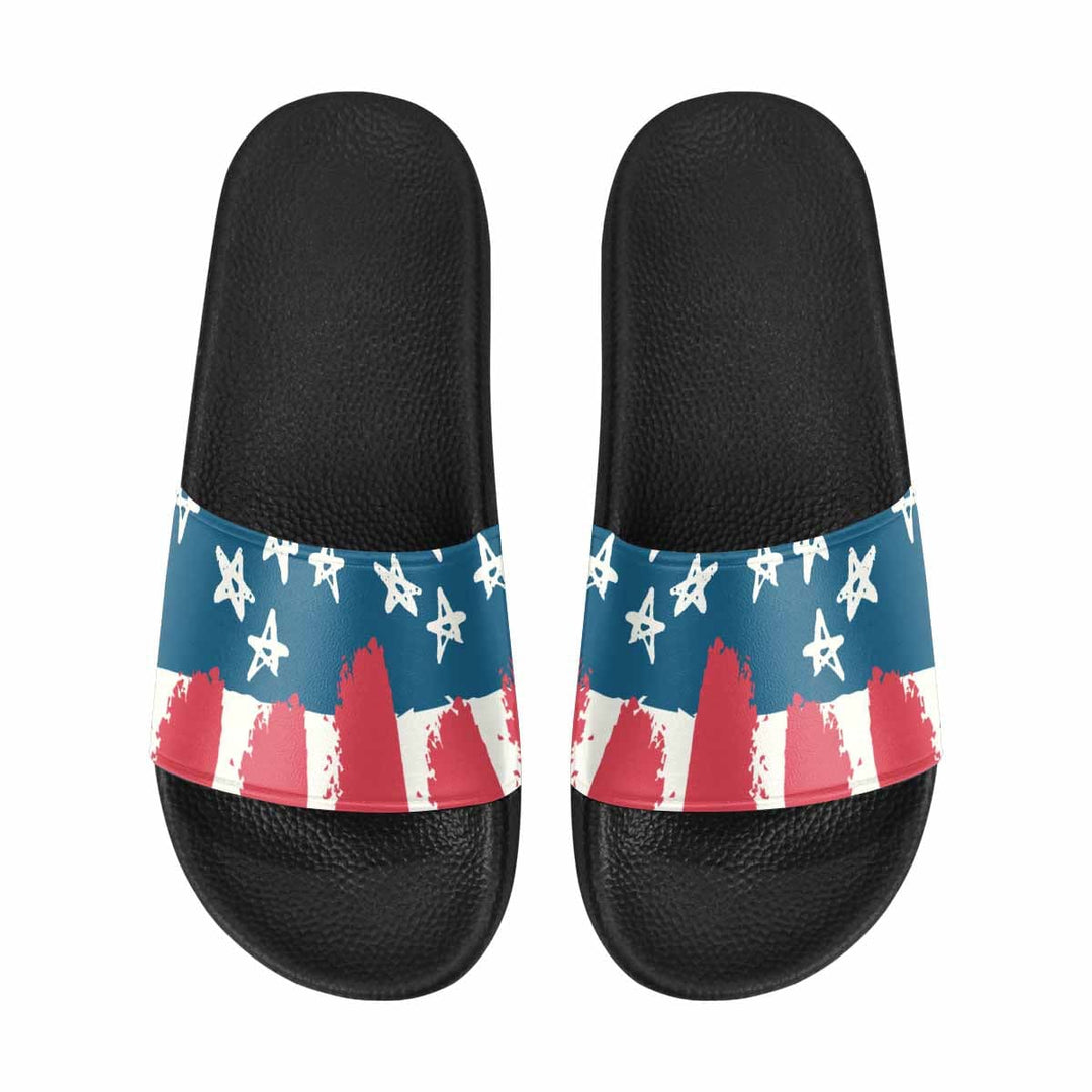 Womens Slide Sandals Stars and Stripes Usa Flag Print - Womens | Slides