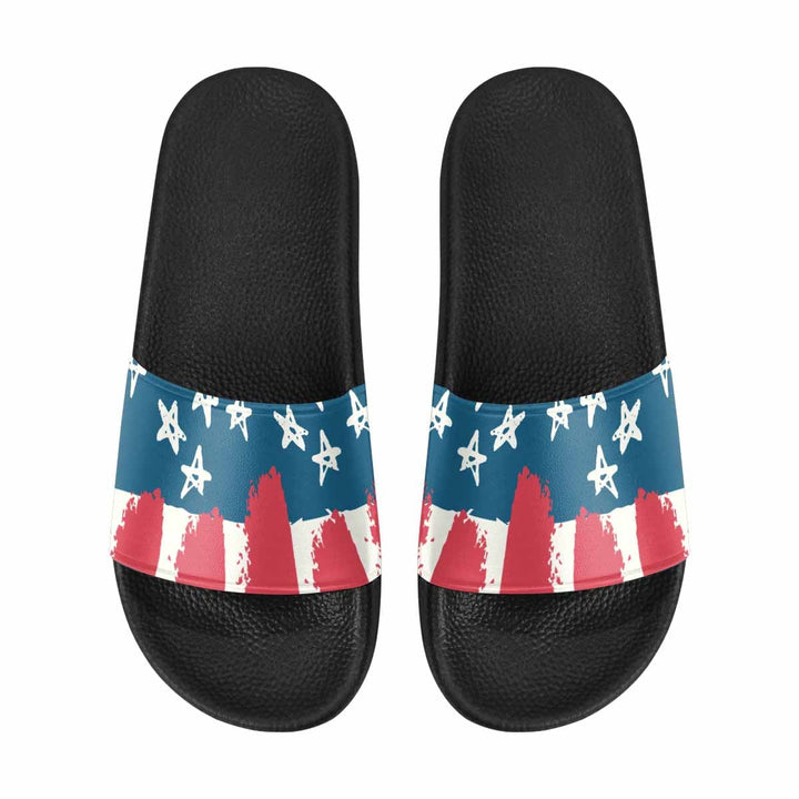 Womens Slide Sandals Stars and Stripes Usa Flag Print - Womens | Slides