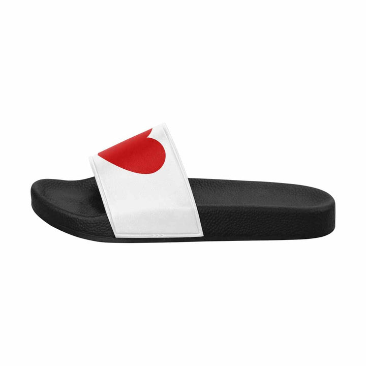 Womens Slide Sandals White and Red Print - Womens | Slides