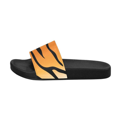 Womens Slides Flip Flop Sandals Orange And Black Tiger Stripe - Womens | Slides