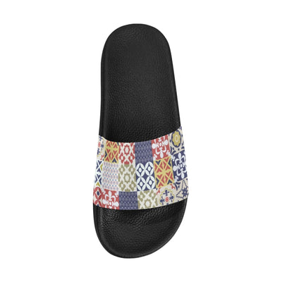 Womens Slides Flip Flop Sandals Patchwork Print - Womens | Slides