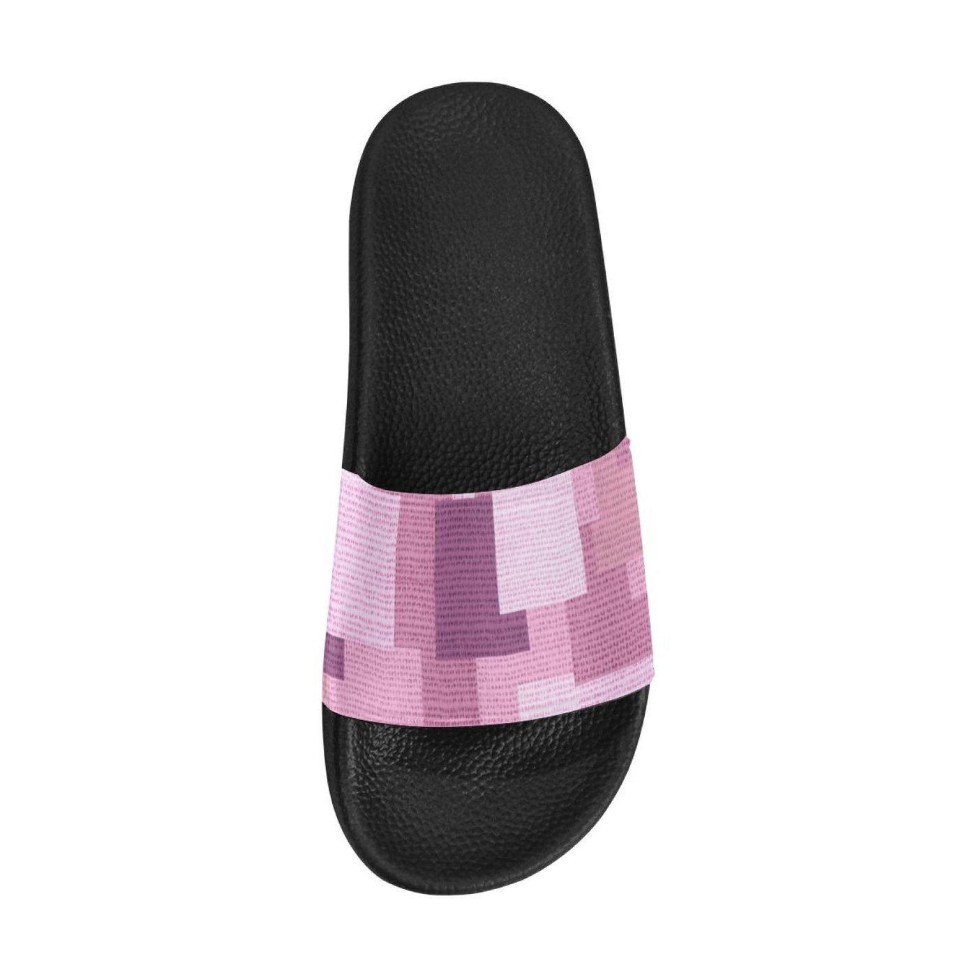 Womens Slides Flip Flop Sandals Pink Grid Print - Womens | Slides
