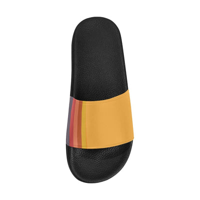 Womens Slides Flip Flop Sandals Yellow Multicolor Stripe Print - Womens | Slides