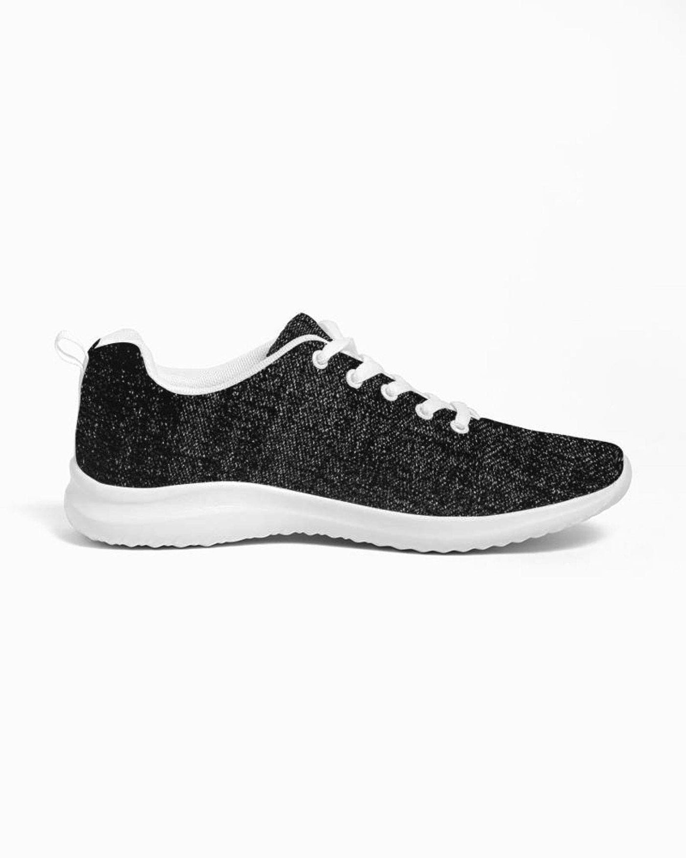 Womens Sneakers - Black And White Canvas Sports Shoes / Running - Womens |