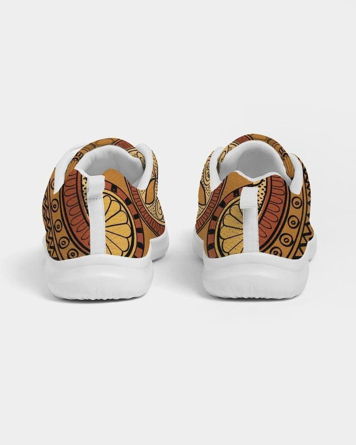 Womens Sneakers - Brown Paisley Style Canvas Sports Shoes / Running - Womens