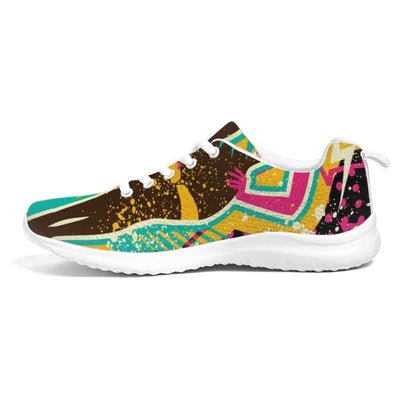 Womens Sneakers - Canvas Running Shoes Multicolor Pop Print