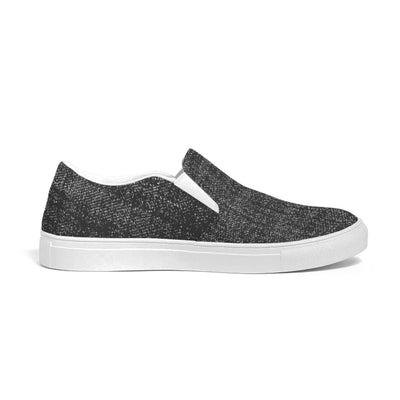 Womens Sneakers - Canvas Slip On Shoes Black Faded Print - Womens | Sneakers