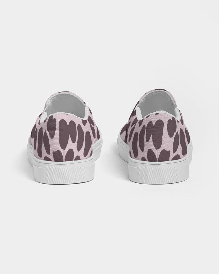 Womens Sneakers - Canvas Slip On Shoes Pink Leopard Print - Womens | Sneakers