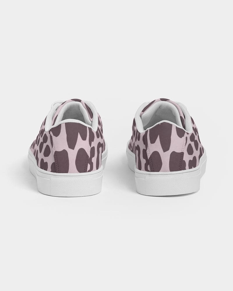 Womens Sneakers - Low Top Sports Shoes Pink Leopard Print - Womens | Sneakers